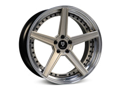 mbDESIGN KV1.3 3-tlg | 20×10.5 ET40 · 5x120 | champagner glänzend/schwarz glänzend poliert