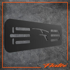 FLATEE MONTAGEPLATTE FÜR FAHRZEUGFRONT (7X29CM) – ALUMINIUM SCHWARZ ELOXIERT