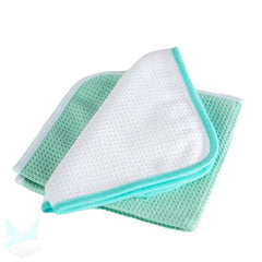 FoxedCare - 2x "Crystal Waffle Towel" Mikrofaser Glas- und Scheibentuch
