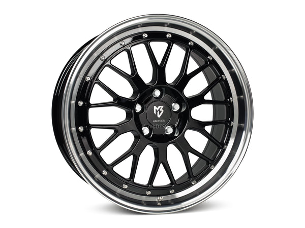 mbDESIGN LV1 | 20×8.5 ET45 · 5x108 | schwarz glänzend poliert