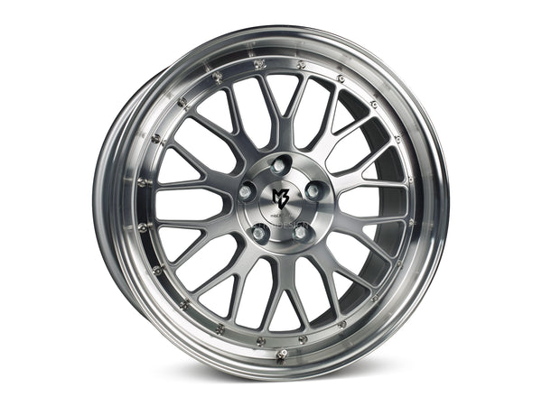 mbDESIGN LV1 | 18×7.5 ET45 · 4x100 | silber glänzend voll poliert