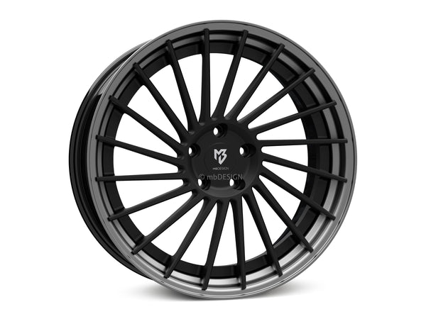 mbDESIGN VR3.2 2-tlg | 20×9 ET28 · 5x120 | schwarz stumpfmatt/grau matt