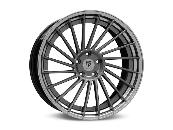 mbDESIGN VR3.2 DC 2-tlg | 20×10.5 ET47 · 5x120 | grau matt/schwarz glänzend poliert