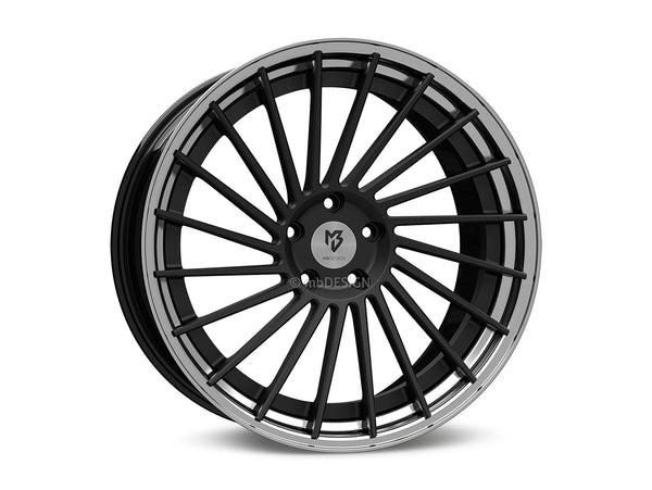 mbDESIGN VR3.2 DC 2-tlg | 21×10.5 ET40 · 5x120 | schwarz stumpfmatt/schwarz glänzend poliert