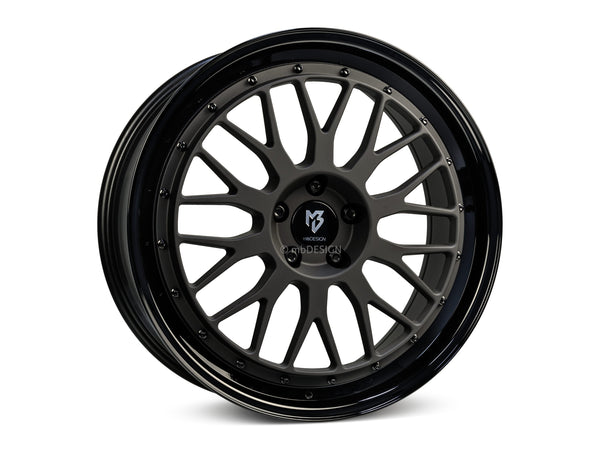 mbDESIGN LV1 | 17×7 ET45 · 5x108 | schwarz stumpfmatt/schwarz glänzend