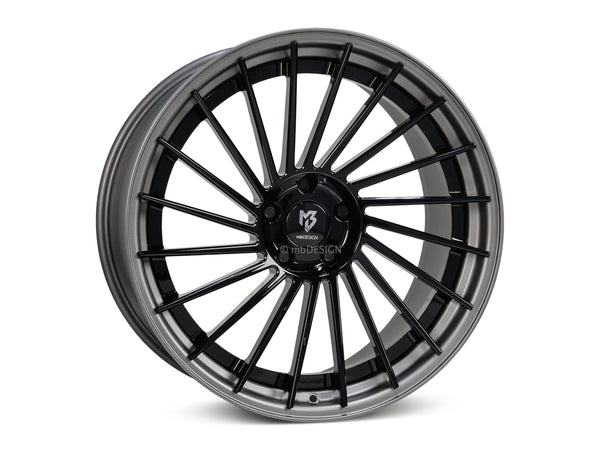 mbDESIGN VR3.2 DC 2-tlg | 21×10.5 ET40 · 5x120 | schwarz glänzend/grau matt