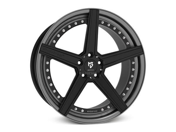 mbDESIGN KV1.3 3-tlg | 20×10 ET53 · 5x112 | schwarz glänzend/grau matt