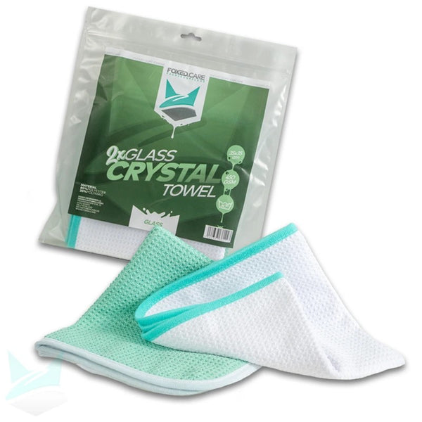 FoxedCare - 2x "Crystal Waffle Towel" Mikrofaser Glas- und Scheibentuch